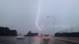 Canton Tower in China struck by lightning