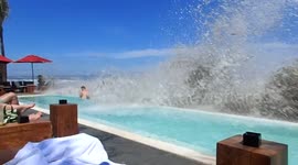 DUPLICATE Freak wave batters Bali restaurant