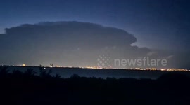 Intense lighting from category 5 Hurricane Milton hits Mexico's Yucatan