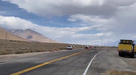 US: The new road connects the new SB lanes to U.S. 395 and State Route 190