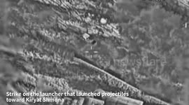 Palestine: The IAF struck and destroyed the launcher from which the projectiles were launched at the area of Kiryat Shmon