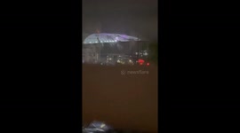 Tropicana Field roof blown off by Hurricane Milton'spowerful winds