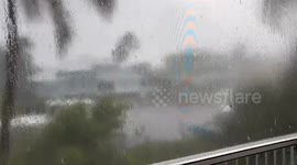 Hurricane Milton - Residents digging trenches and using MULCH after sand runs out
