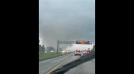 Tornado Moves Across Florida Highway