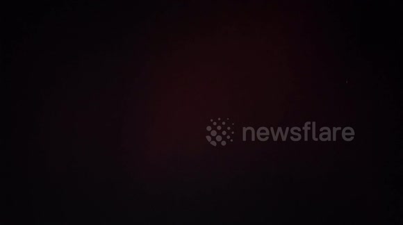 The Northern Lights is seen over the sky's of  East London late Thursday night and early Friday morning