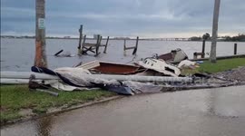 Video shows aftermath of Hurricane Milton in Bradenton, FL