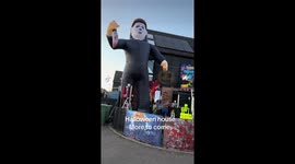 Halloween video ready for the lights this shows what it looks like during the day