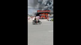 incident Massive fire at a public fueling station in Indonesia