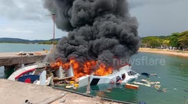 Speedboat catches fire in Indonesia, 5 people are found dead