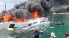 Speedboat catches fire in Indonesia, 5 people are found dead
