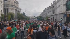 Madrid takes to the streets to demand lower rents and respect for the right to housing in Madrid on 13 October, 2024.