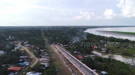 Massive Highway scheduled to be built in the Amazon Rainforest, threatening the rainforest and wildlife.