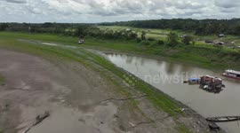 Colombia: Sharp drop of Amazon River level affects livelihood of Colombians