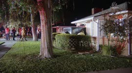 US, Los Angeles: Pasadena Jeep Crashes Into House Neighbor Speaks On Camera