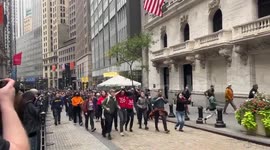 US: A group of Jewish protesters in Lower Manhattan took over the New York Stock Exchange