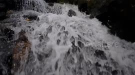 The famous Lumsdale falls in Matlock Derbyshire UK. 4K. Filmed in early autumn 2024