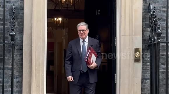 Keir Starmer leaves Number 10 ahead of PMQs