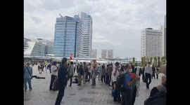 Japan: Protest against the participation of Israeli military companies at the Aerospace and Defense Exhibition in Tokyo