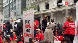 Passionate Jewish protesters storm the New York Stock Exchange to demand ceasefire
