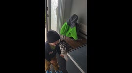 Papa surprises Grandson with Walrus!