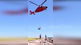 Texas Coast Guard airlifts woman, 36, from jetty to hospital