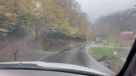 US: Light snowfall near Banner Elk, NC