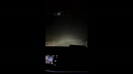 Thick fog blankets highway in China, reducing visibility to zero