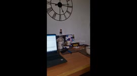 Working from home when I hear a door rattling in the hallway. It was the cupboard door. Opened it and nothing inside!