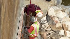 US: Aerial view of several repair projects on SR-33 in the Los Padres National Forest