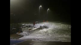 UK: High Winds Batter Coastlines Amid Storm Ashley 2
