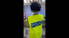 3 year olds funny take on viral police woman video