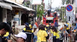 Cleanup continues after disastrous flooding hit Chiang Mai in Northern Thailand