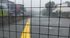 Flooding in Quezon City, Philippines during the onslaught of Typhoon Gaemi