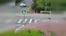 China: Van Spins Out, Launching Unbelted Driver Through Passenger Window