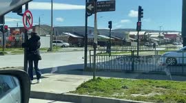 Strong winds in Punta Arenas, Chile