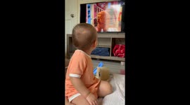 Toddler Laughs while watching 