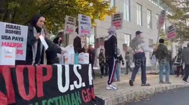 US: Protesters took a bus from NYC to picket the Maersk North America headquarters in New Jersey