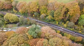 Drone footage of damage caused by deadly train crash in Wales