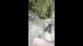Hiker's slip causes laughs during Royal Belum adventure