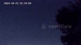 Strange sighting of humanoid object flying throughout the sky