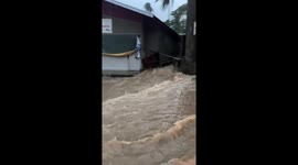 Tropical storm Kristine brings severe flooding to Santo Tomas, Batangas