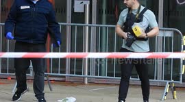 Action of Extinction Rebellion who targeted the Total Tower: broken windows hammers; paint and graffitis on the company headquarters. Paris outskirt, Courbevoie, 25 oct 2024.