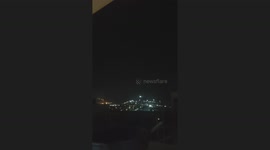 the air defense shot at Israeli and American planes or missiles in the east of Tehran.