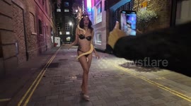 Leigh Francis and Grecia De La Paz stun people at the Hallowzeem party