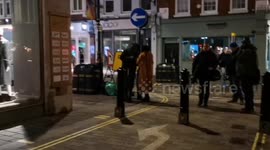 Lottie Moss on the streets of Covent Garden after departing the Halloween party