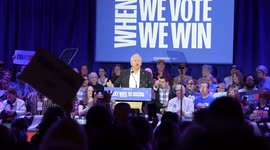 US: Governor Tim Walz campaign stop at Scranton