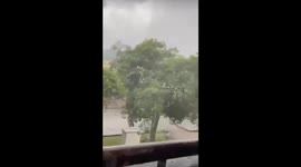 Storm winds send debris flying in Terengganu