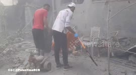 Palestine Red Crescent teams have retrieved the bodies of two female individuals