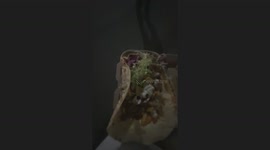 Friends share a laugh as drunk man playfully hits meal in Sheffield