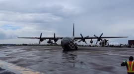 Singapore and Malaysia planes arrive to deliver Tropical Storm Trami aid to the Philippines